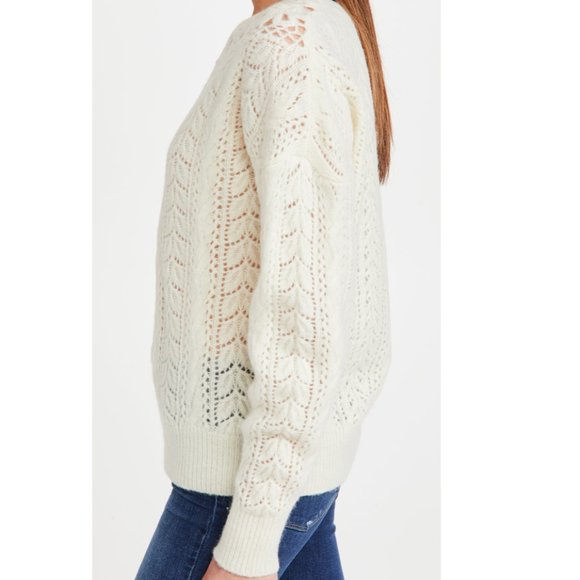 Paige Ruby Crochet Sweater